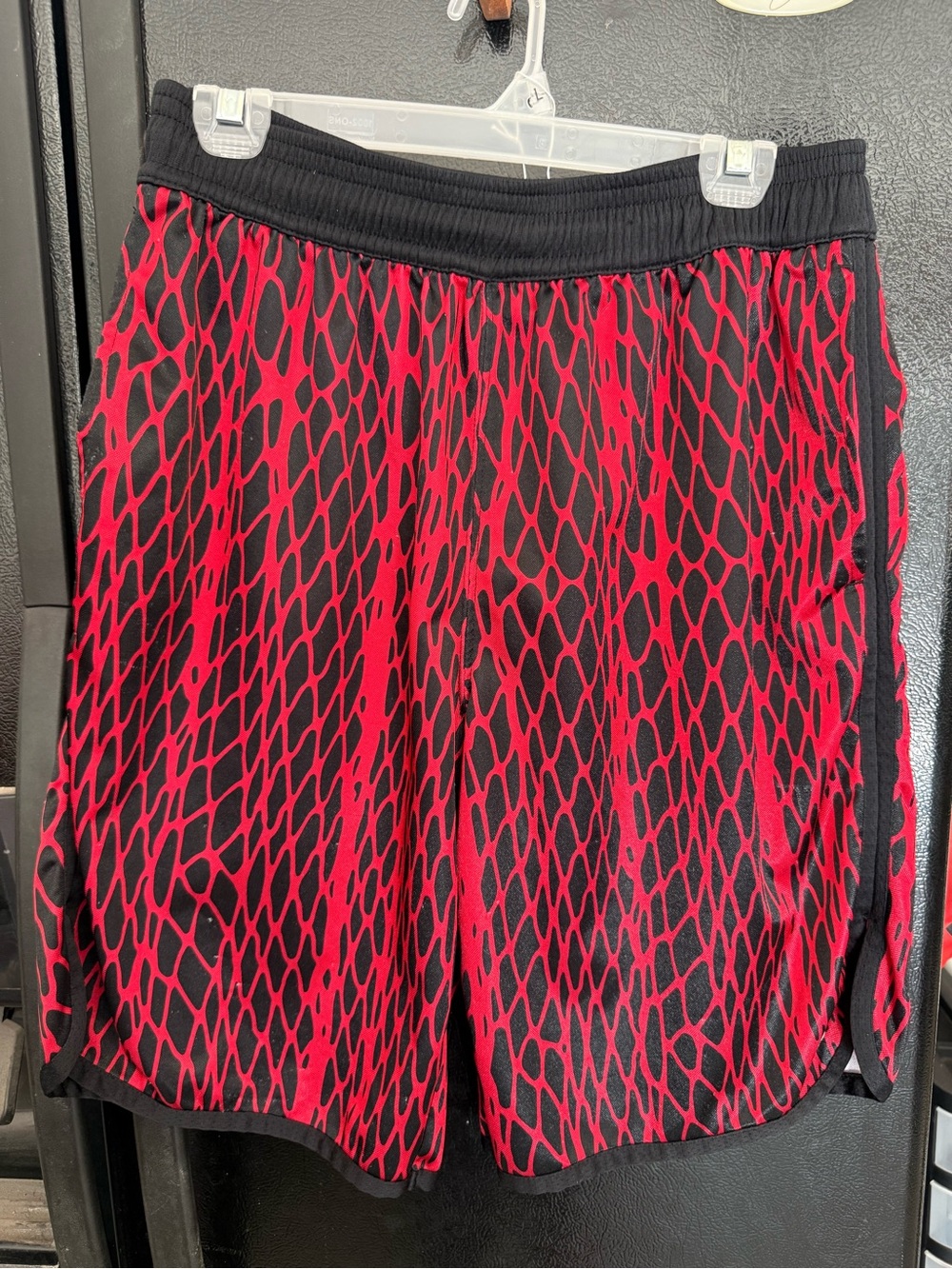 And1 Red and Black Athletic Mesh Shorts